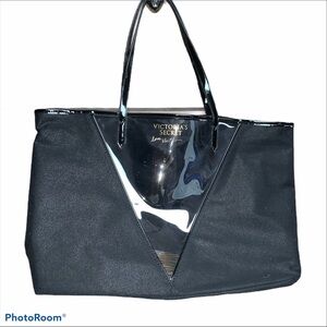 VS black tote bag with bonus animal print bag